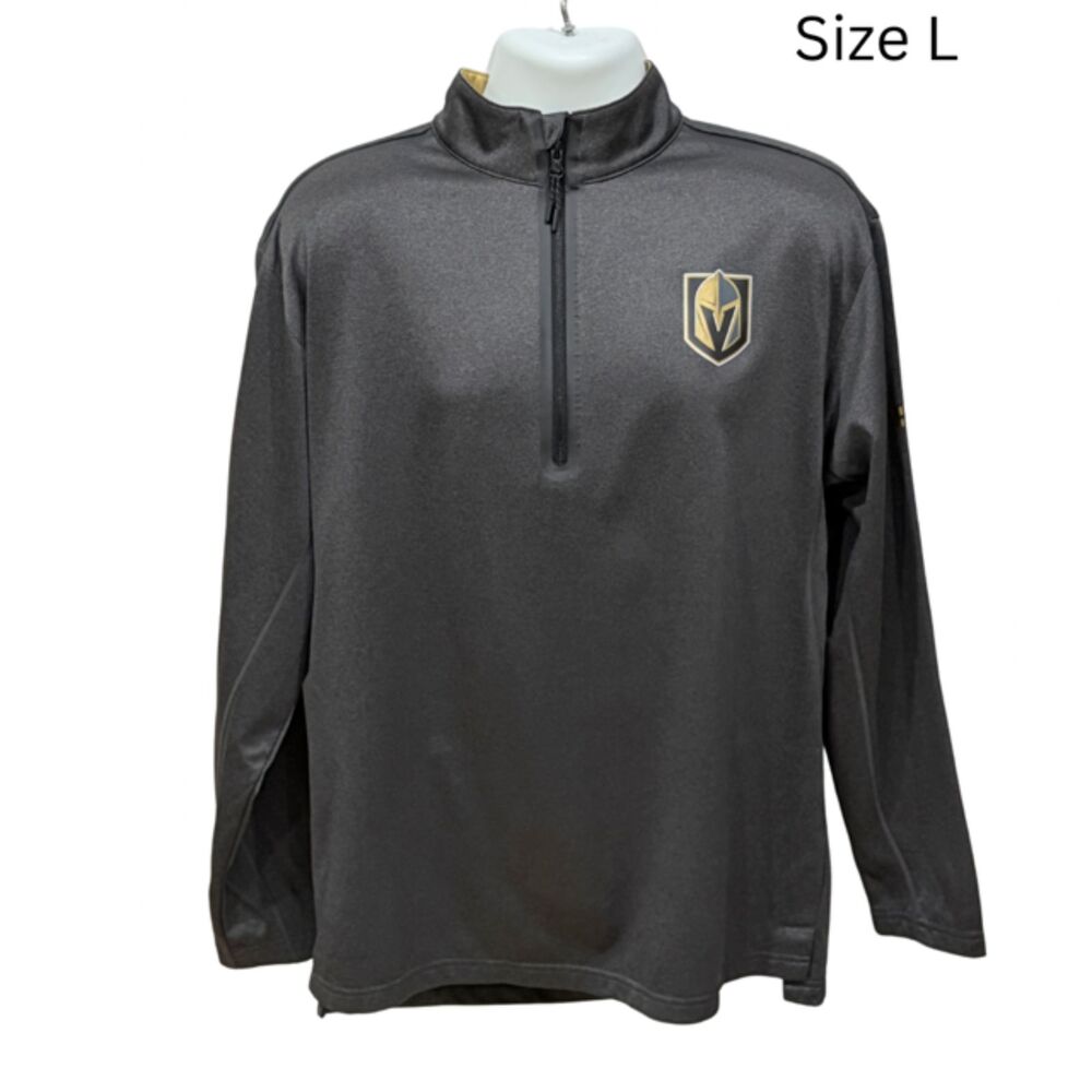 Vegas Golden Knights Fanatics Authentic Pro Mens L 1/4 Zip Pullover NHL Gray